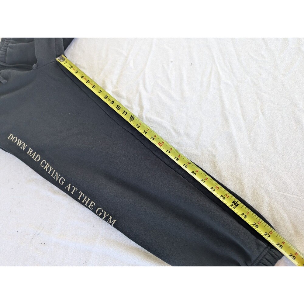 Taylor Swift TTPD Tortured Poets Department Sweatpants Womens Med Down Bad Black - Picture 6 of 8